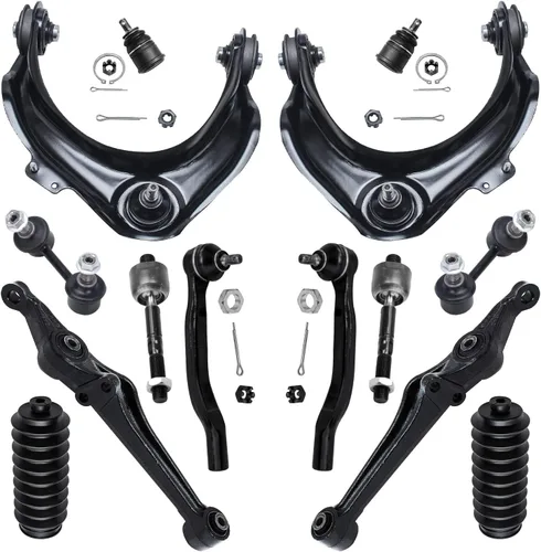 Vista 39 de Detroit Axle - Kit de suspensión frontal de 15 piezas para Jeep Grand Cherokee 99-04 1999 2000 2001 2002 2003 2004, brazos de control superior e