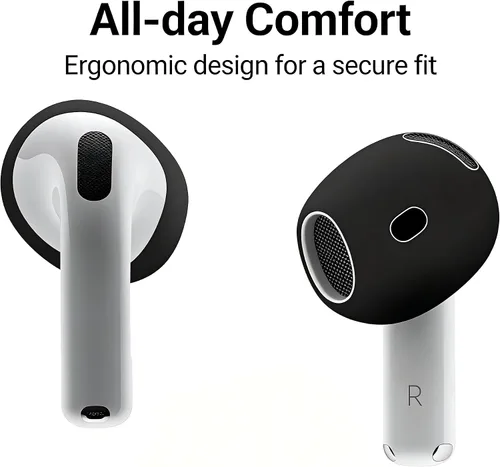 Vista 2 de 6 pares de fundas para los oídos para AirPods 4, antideslizantes, accesorios deportivos ultra finos de silicona suave para auriculares compatibles