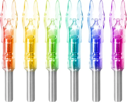 Vista 7 de 6/12 PCS S Lighted Nocks for Arrows .244"/6.2mm Inside Diameter Lighted Arrow Nocks for Archery Hunting