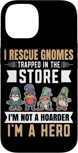 Vista 4 de Garden Lover I Rescue Gnomes Not A Hoarder A Hero Gardener Case for iPhone 17