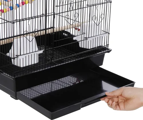 Vista 7 de ZENY Jaula grande de 39 pulgadas para pájaros de loro pequeño cuáquero, cacatúa, canario, sol, periquito, mejilla, pinzón, periquitos, periquitos