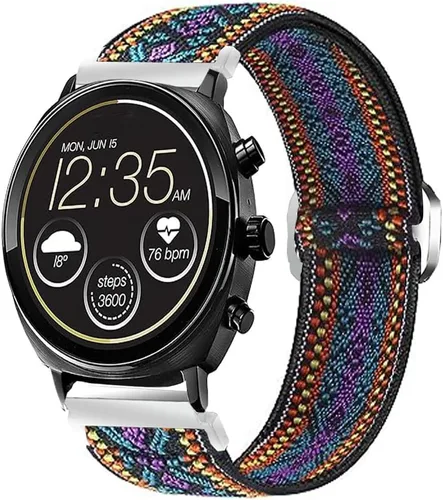 Vista 9 de Lamshaw Correa de repuesto ajustable de nailon elástico de liberación rápida de 0.86 pulgadas, accesorios compatibles con reloj inteligente Citizen
