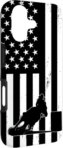 Vista 3 de Funda para iPhone 17 con diseño de vaquera con bandera de Estados Unidos