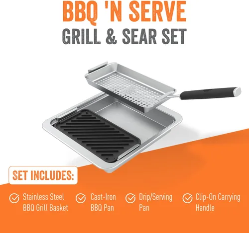 Vista 3 de Yukon Glory™ SEAR 'N SERVE - Juego para asar y servir (BBQ 'N SERVE - Juego de parrilla y asador)