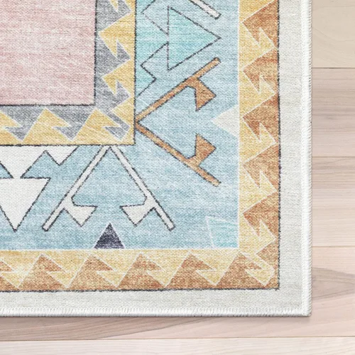 Vista 8 de Well Woven Medallón Alfombra Rosa 6' x 9' Colección Apollo Kids