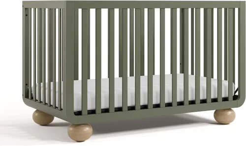 Vista 19 de Storkcraft Amalfi - Cuna convertible 5 en 1 con barandilla para niños pequeños, madera flotante Driftwood