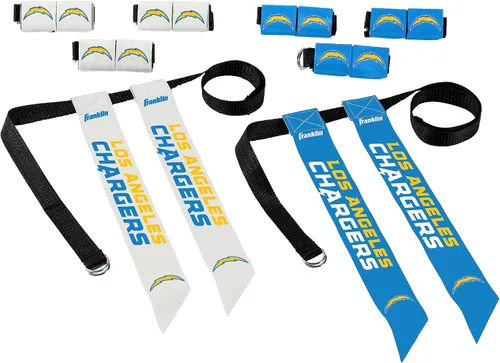 Vista 31 de Franklin Sports NFL - Conjuntos de fútbol con bandera del equipo de la NFL, cinturones + banderas, para niños + adultos, se adapta a cintura