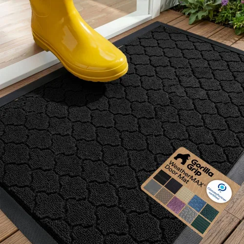 Vista 134 de Gorilla Grip - Tapete WeatherMax todo terreno 100% impermeable, caucho natural, resistente a manchas y decoloración, interior y exterior, fácil