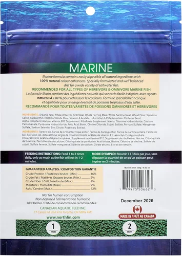 Vista 2 de Northfin Marine Formula Fish Food 1mm, 8.8 oz (250 g)