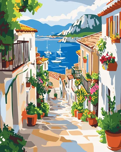 Vista 8 de Pintura de bolas de flores por números para adultos, kit de pintura por números para adultos, paquete de pintura por números para principiantes