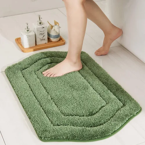 Vista 22 de COSY HOMEER Alfombras de Baño Extra Gruesas para Baño - Juegos de Alfombras Antideslizantes de Lino de Baño Suave Felpa 100% Poliéster Fuerte Sala