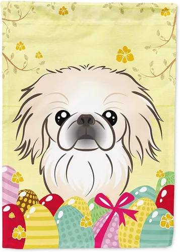 Vista 69 de Caroline's Treasures BB1920CHF - Bandera de caza de huevos de Pascua con diseño de bulldog francés, para casa, gran porche, para colgar en la pared