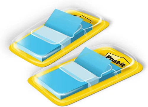 Vista 9 de Post-it 680BB2 Banderas de página estándar en dispensador, color azul brillante, 100 banderas/dispensador