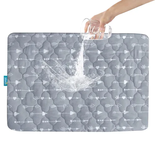Vista 19 de Sábana impermeable para Pack 'n Play acolchada, protector de sábana de 39 x 27 pulgadas, compatible con colchones para bebés plegables y cunas