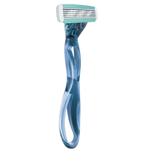 Vista 6 de BIC Soleil Bella Click - Maquinilla de afeitar desechable de 4 hojas para mujer, 1 mango y 4 cartuchos