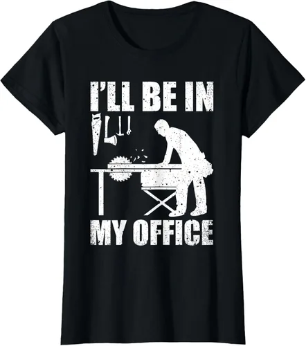 Vista 49 de Camiseta divertida de manga corta para hombre, carpintería, carpintería, carpintería, regalo Negro