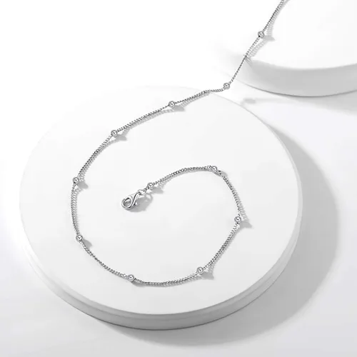 Vista 8 de Silvora Gargantilla para mujer, plata de ley, estrellas de luna dorada de 18 quilates, dije de cruz para adolescentes y niñas con embalaje delicado