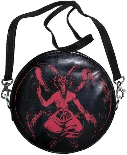 Vista 3 de Kreepsville 666 Baphomet Pulsera redonda de cuero vegano