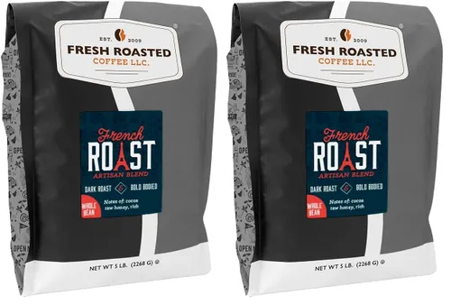 Vista 56 de Fresh Roasted Coffee, Blackbeard's Revenge, 12 onzas, tostado medio, Kosher, grano entero