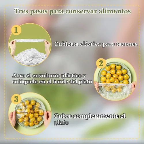 Vista 5 de Sukh - 100 fundas reutilizables para tazones, de plástico grueso y resistente, tamaño grande