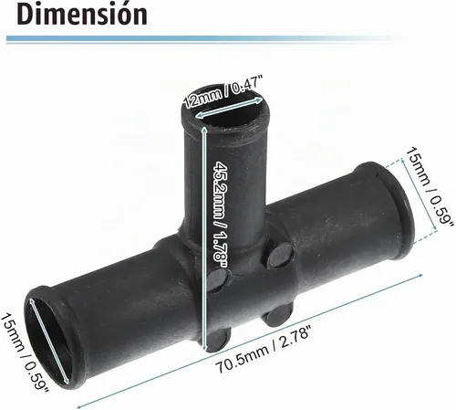 Vista 7 de X AUTOHAUX - Conector en T de manguera de calentador para Toyota Sequoia