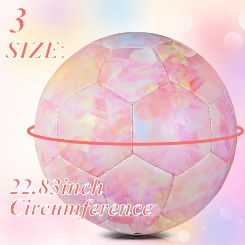 Vista 2 de Soccer Ball Size 3/Size 4 for Kids, Premium TPU Toddler Soccer Balls Interactive Indoor Outdoor Sports Toys for Kid Children Boys Girls Teenager