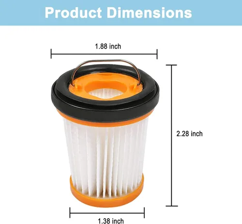 Vista 3 de Paquete de 8 filtros de vacío WV201 de repuesto para aspiradora de mano inalámbrica Shark Wandvac ION W1 S87 WV200, WV201, WV205, WV220, paquete