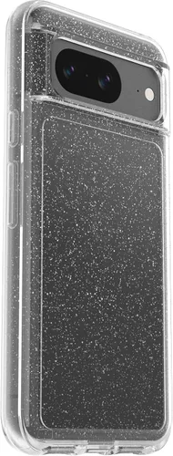 Vista 4 de OtterBox Funda transparente para Google Pixel 8 Symmetry Series - STARDUST (transparente/brillante), ultra elegante, compatible con carga
