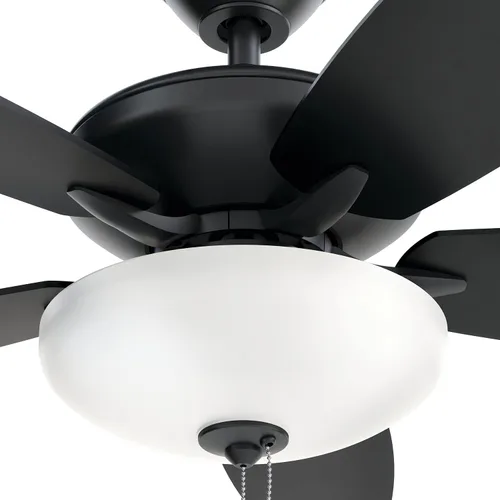 Vista 4 de Ventilador LED Renew Select de 52 pulgadas en negro satinado, para cocina, sala de estar, dormitorio, estudio y estudio, (52 x 52 x 17.5 pulgadas)