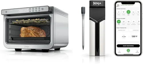 Vista 9 de Ninja DT202BK Foodi 8 en 1 XL Pro Air Fry Oven, horno de convección de encimera grande y tostador digital, 1800 vatios, negro, 12 pulgadas