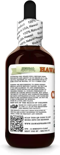 Vista 3 de Hawaii Pharm Extracto sin alcohol de clavo, glicerita para apoyo antioxidante, promueve la fuerza ósea, apoya la función hepática, alivio