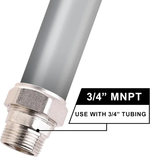 Vista 5 de Tubo de aire recto para sistema de tubería de línea de aire de 3/4 pulgadas con rosca macho NPT de 3/4 pulgadas (paquete de 6)