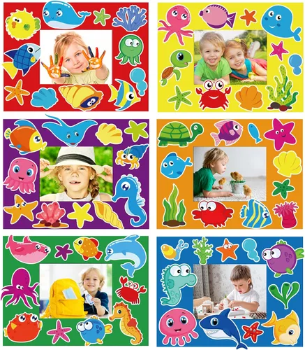 Vista 16 de chiazllta Paquete de 30 kits de manualidades para el día del padre para niños, marco de fotos del padre, arte de bricolaje, decoración de fiesta