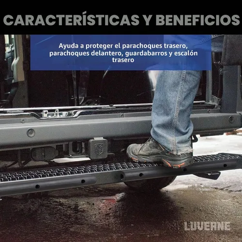 Vista 4 de Luverne 2090616-2 - Tiras de protección de parachoques de goma universal de 20 pulgadas, muelle de carga, parachoques trasero, paquete de 2