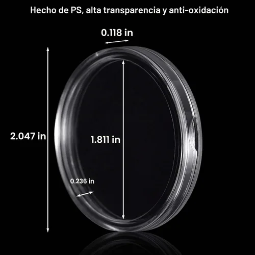 Vista 2 de FRIMOONY Cápsulas de monedas de 1.811 in, con junta de espuma y caja de almacenamiento de plástico, para colección de monedas, 2 paquetes