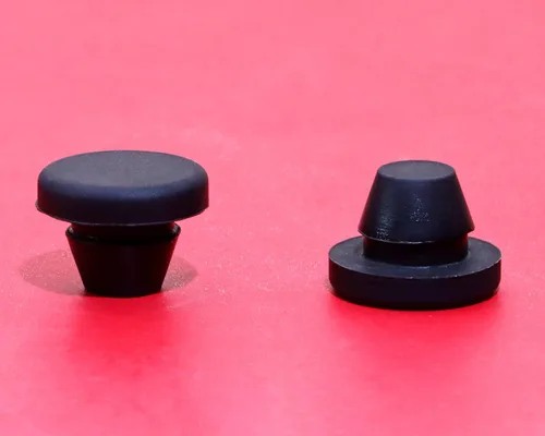 Vista 3 de ONLYKXY 5 piezas de silicona negra redonda tipo cierre a presión para muebles, tapones para orificios de muebles, tapa protectora (0.315 in)