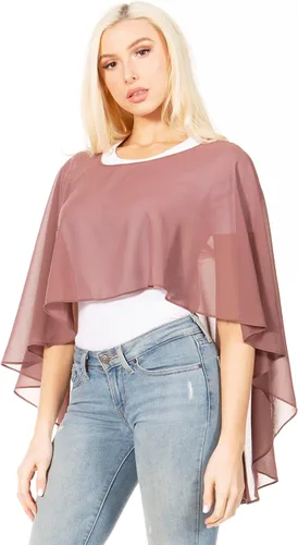 Vista 4 de Sakkas Anya - Capa de gasa suave para mujer, para boda, dama de honor, novia, bolero