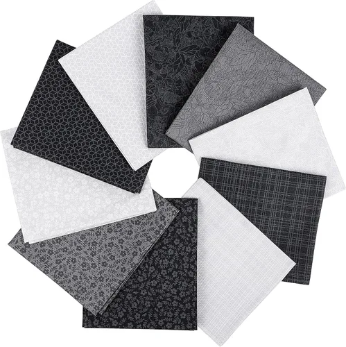 Vista 7 de Craftido -25 Opciones- Paquetes de Tela de Acolchado 100% Algodón 10pcs Fat Quarters 18"x21"-Peso Mediano 5.2 oz- Algodón Suave para Acolchado