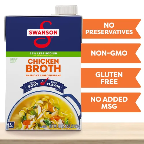 Vista 4 de SWANSON S Caldo de pollo Natural Goodness, cartón de 48 onzas