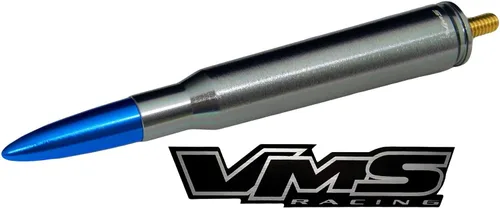 Vista 5 de VMS Racing 50 Caliber GUNMETAL BLUE TIP BULLET ANTENNA in Heavy Gauge CNC Machined Billet Aluminio Short Compatible con Toyota Tacoma 95-19 1995-2019