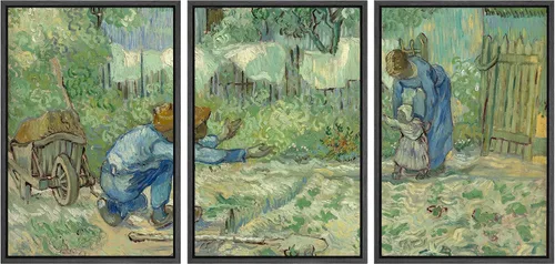 Vista 25 de wall26 Lienzo enmarcado para pared, juego de arte con flores de almendra de Vincent Van Gogh, naturaleza, ilustraciones de área silvestre, bellas