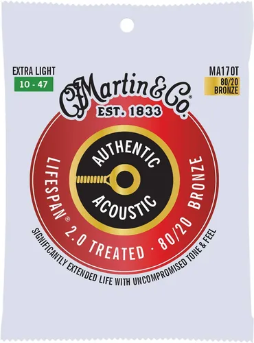 Vista 13 de Martin - Cuerdas de guitarra acústica auténticas - Tratadas con Lifespan 2.0