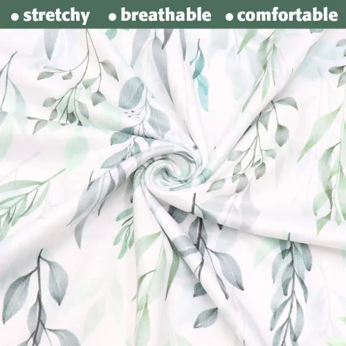 Vista 3 de Transforma la almohada para tumbona y lactancia de tu bebé con nuestras elegantes fundas de hojas verdes, suaves, duraderas y fáciles de limpiar