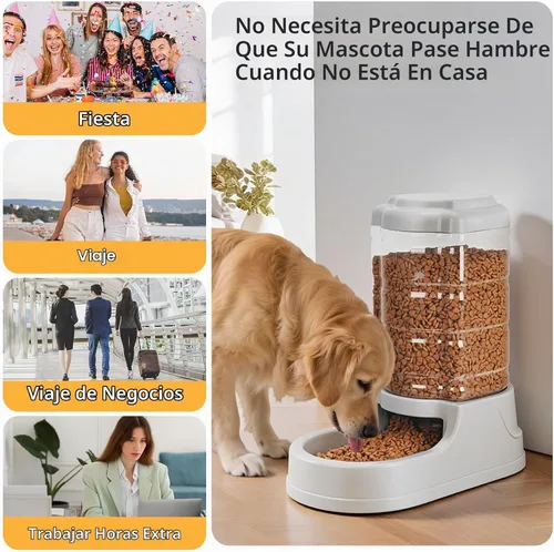 Vista 5 de Kenond Alimentador grande del perro de la gravedad 9.5L, dispensador