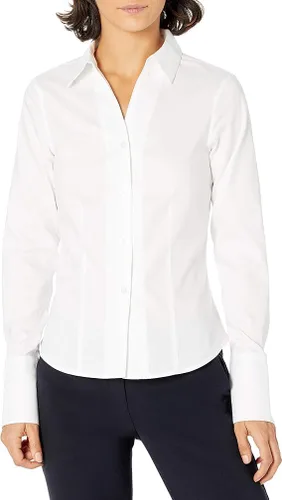 Vista 3 de Calvin Klein Camisa de manga larga sin arrugas sin planchado para mujer