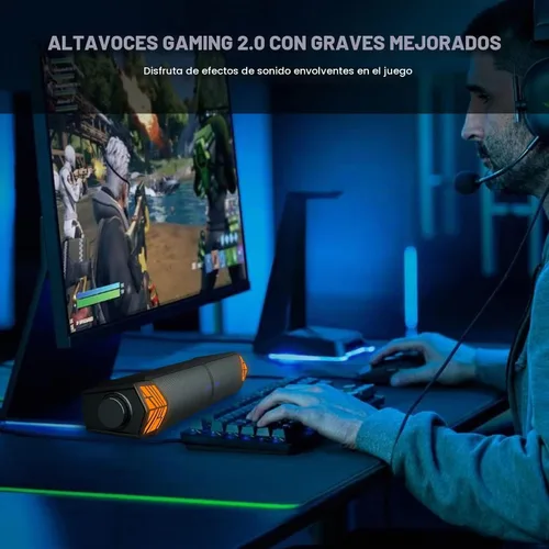 Vista 6 de Smalody Altavoces para juegos para PC, altavoces de computadora