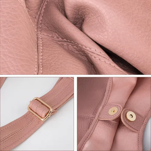 Vista 4 de Montana West Hobo Bags - Bolso para mujer, ultra suave, plegable, con monedero