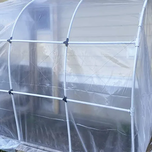 Vista 7 de Yowlieu Lámina de plástico transparente para invernaderos de 6 mil, película de polietileno resistente a los rayos UV de 6.5' x 9.8' cubierta