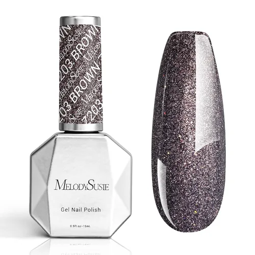 Vista 67 de MelodySusie - Esmalte de uñas en gel con brillo perla rosa brillante, 0.5 fl oz, efecto hilo, con acabado de concha rosa brillante, UV LED