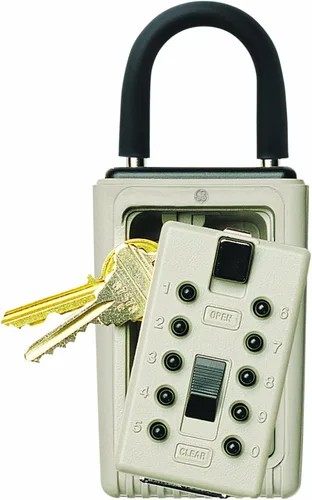Vista 3 de Kidde AccessPoint 00 KeySafe Estuche para llaves portable con botones con combinación (espacio para 3 llaves), 001404